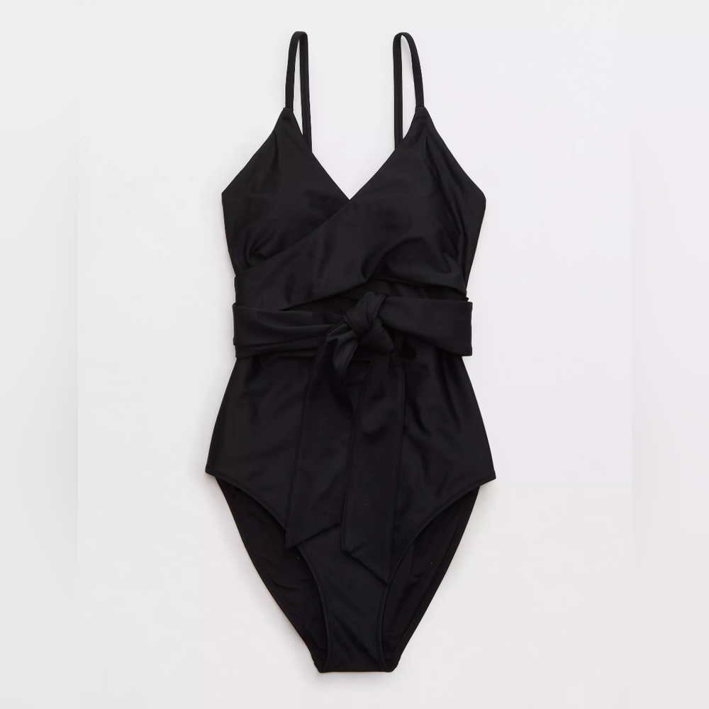 Aerie Wrap Full Coverage One Piece Swimsuit